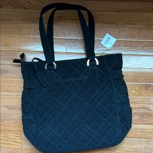 Black Quilted Tote